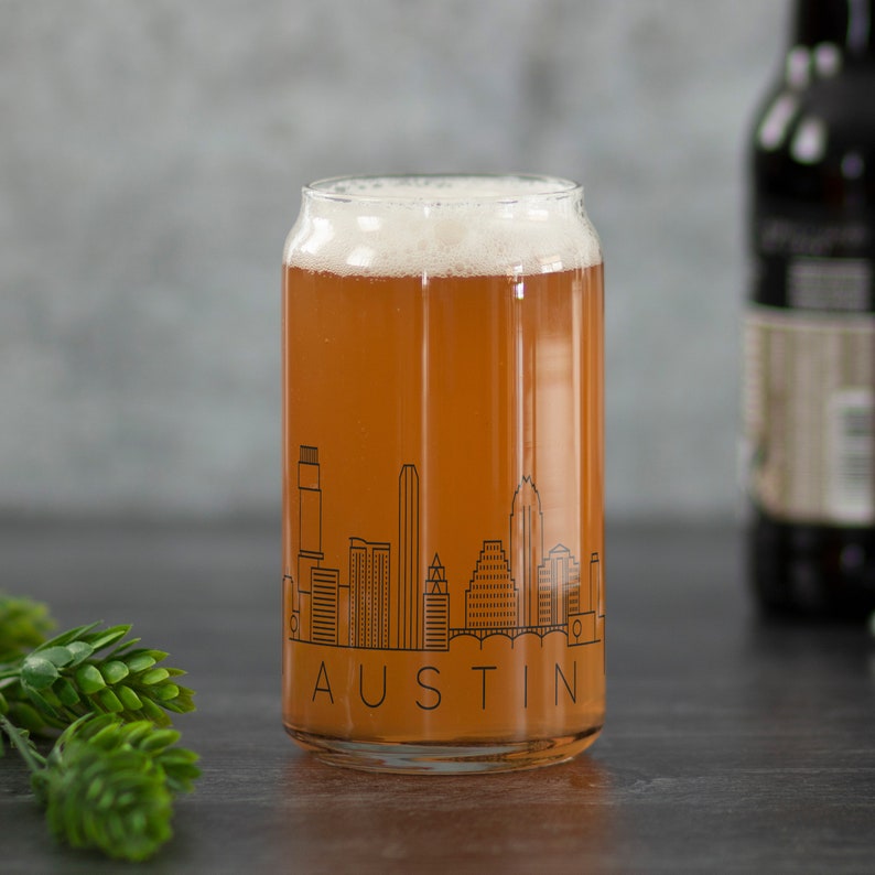 ToastedDrinkware Skyline Beer Can Glass
