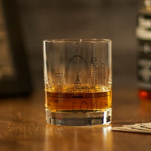 St. Louis, MO Skyline Rocks Glass - Whiskey Glass