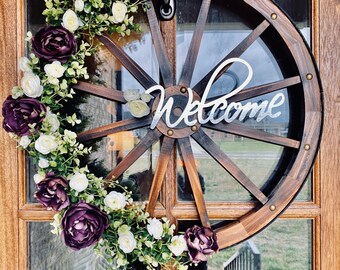 Wagon Wheel Wreath Etsy