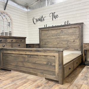 Handmade Farmhouse Solid Wood Bedroom Suite, FREE SHIPPING!