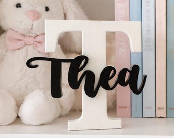 Letter Personalized Name Sign | Nursery Decor, Baby Shower Gift