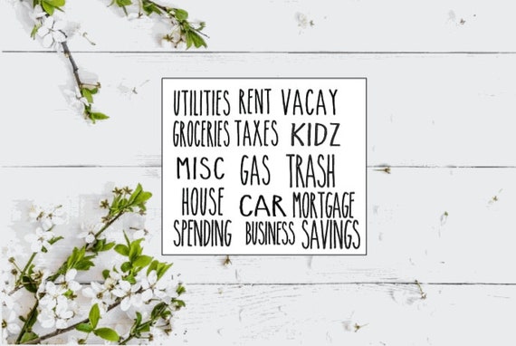 cash envelope labels budget planning labels vinyl etsy