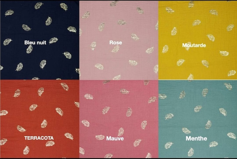Personalisierter Gesundheitsbucheinband aus doppelter Bio-Baumwollgaze glitzernde Feder und altrosa Muster Geschenk zur Geburt eines Mädchens Bild 3