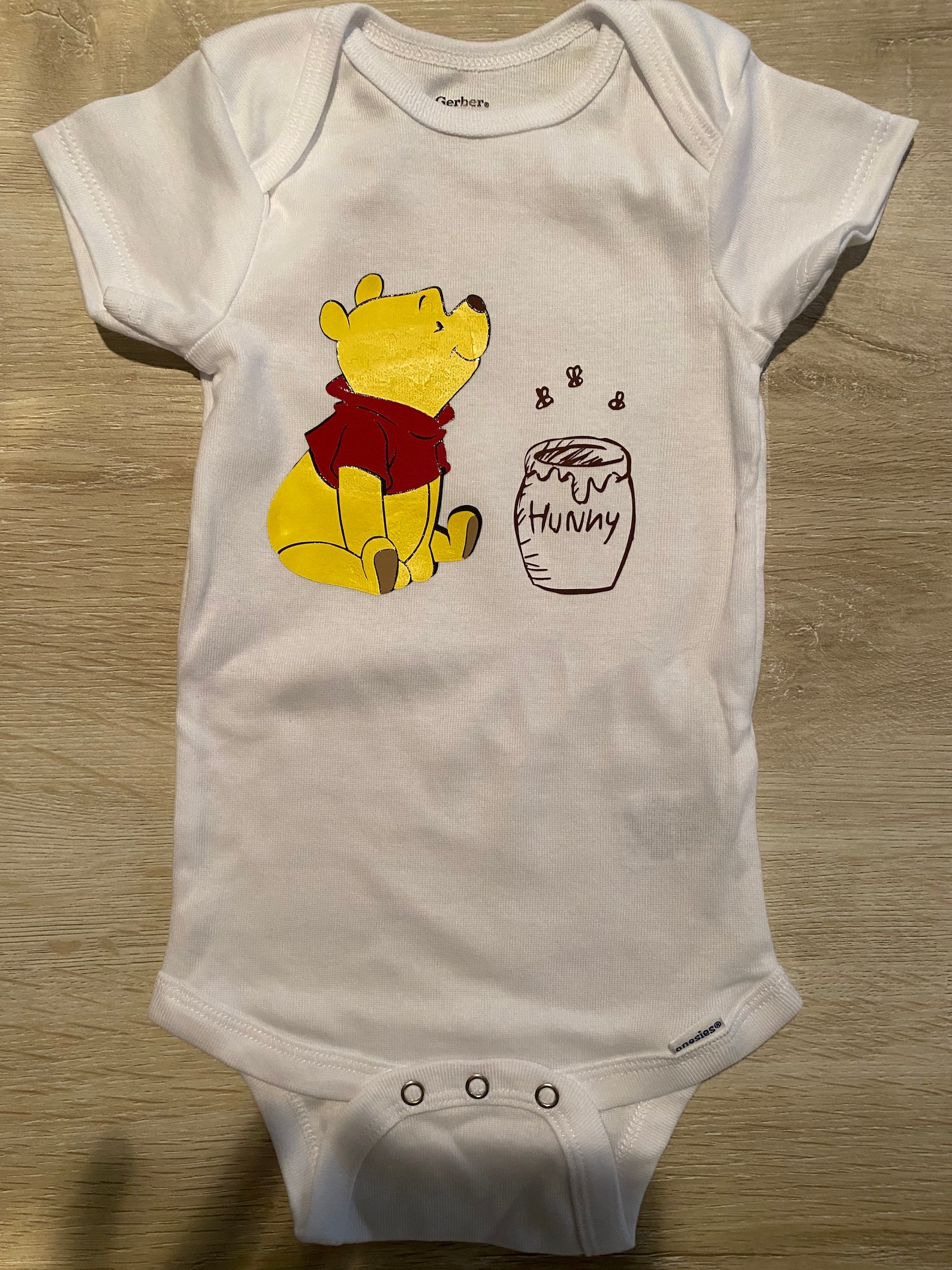 Winnie the Pooh baby onesie hunny bodysuit infant gerber Etsy