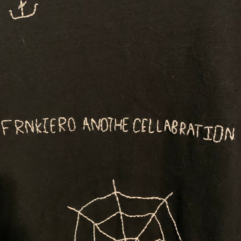 Embroidered stomachaches. Album Tshirt Etsy