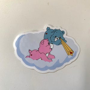 Bears that care &quot;Cloud watching&quot; Die-cut sticker