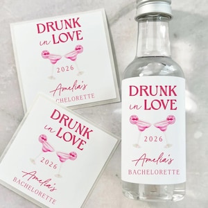 Mini Shot de Despedida de Soltera Borracha de Amor Etiquetas: Recuerdos de Cóctel Martini