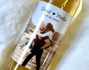 Photo wine label - Personalized wine label - wedding gift - birthday gifts - Happy Fathers day  - engagement gift, anniversary photo gift