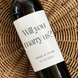 Will You Marry Us, Wedding Officiant Gift, Officiant Proposal, Officiant wine label, Officiant Gift Ideas, pairs well with officiant