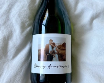 Custom Champagne Label - Custom Wine Label - Anniversary gifts - Wedding Gift - Engagement Gifts for Her- 21st birthday wine label, 30th