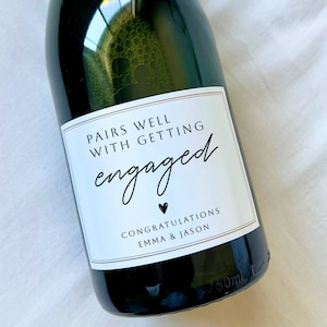 Engagement Wine Label, Newly Engaged couple Gift, Engagement Gift, Wedding Plan Gift, Engagement gift ideas, Pairs well with engaged