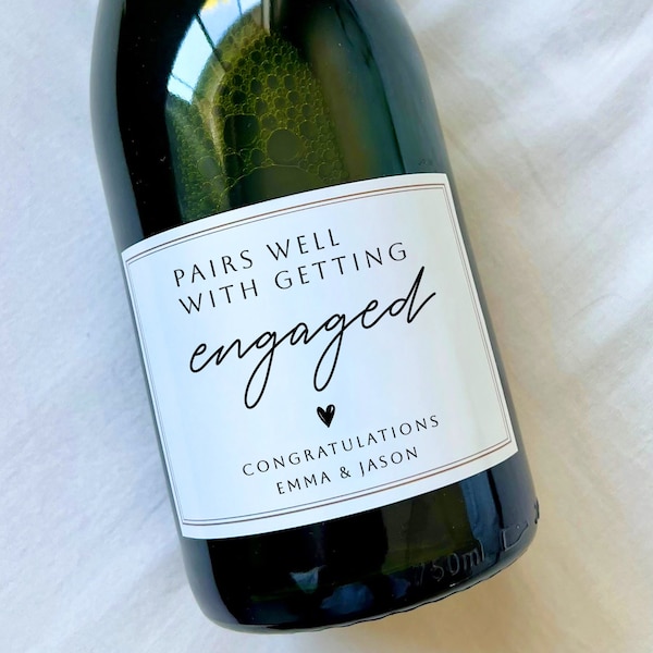 Engagement Wine Label, Engagement Gift, Engagement Gift, Wedding Plan Gift, Engagement gift ideas, Pairs well with planning a wedding