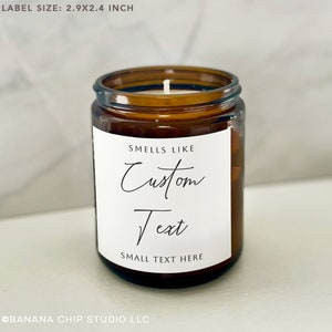 Custom Candle Labels, Three Wick Candle labels, Bridesmaid candle, bridesmaid gifts, 21st Birthday, 30th birthday gift, DIY Candle