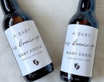 Pregnancy Announcement Beer Label, Gift for uncle Baby Announcement Labels, Gift for Aunt and Uncle, New Uncle beer label, Godfather gift