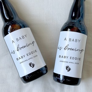 Pregnancy Announcement Beer Label, Gift for uncle Baby Announcement Labels, Gift for Aunt and Uncle, New Uncle beer label, Godfather gift