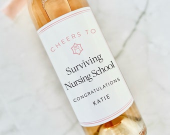 Nurse Graduation Wine Label Gift: Nursing School Milestone