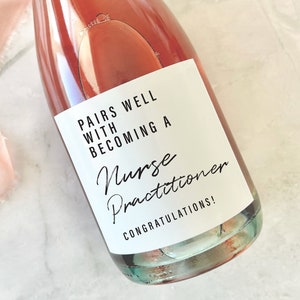 Pairs well with Nurse Practitioner Wine Label, Nurse Practitioner Gift, Nurse Thank You Gift, Nurse Gift Box, Nurse Champagne Gift