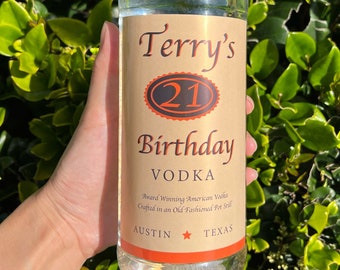 Custom Titos Labels, Birthday Vodka Gifts, 21st birthday gift, Boyfriend birthday Vodka, Birthday vodka Gift, 30th Custom birthday gift