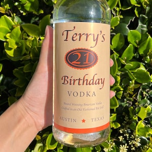 Custom Titos Labels, Birthday Vodka Gifts, 21st birthday gift, Boyfriend birthday Vodka, Birthday vodka Gift, 30th Custom birthday gift