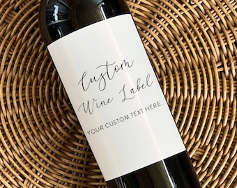 Custom Wine Label - Birthday wine label, Bridesmaid Wine labels - anniversary gifts, Personalized Custom champagne