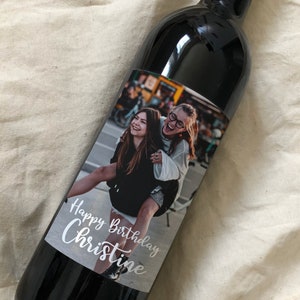 Photo Wine Label - Birthday Gift Wine Label - 21st Birthday wine label- 30th Custom Birthday Wine Label - Personalized Wine Label