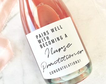 Nurse Practitioner Wine Label, Thank You Gift