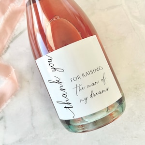 Future In-Law Wine Label Gift, Parents of the Couple, Champagne Label