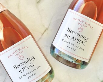 PA-C APRN Graduation Wine Label: Nurse Practitioner Gift