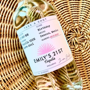 Casamigos birthday tequila label, 21st birthday favors, 30th birthday Tequila,  Wedding Tequila, Birthday Tequila Sticker, Birthday Gifts