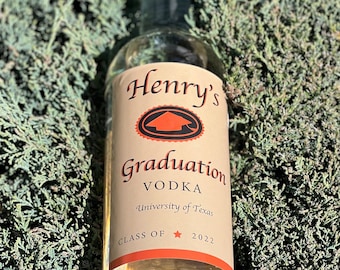 Graduation Gift, Graduation vodka Label, Funny Graduation Gift, Custom Titos label, Graduation, Gift for Her, Gift for Him, Class of 2025
