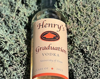 Graduation Gift, Graduation vodka Label, Funny Graduation Gift, Custom Titos label, Graduation, Gift for Her, Gift for Him, Class of 2024