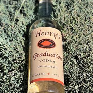 Graduation Gift, Graduation vodka Label, Funny Graduation Gift, Custom Titos label, Graduation, Gift for Her, Gift for Him, Class of 2025