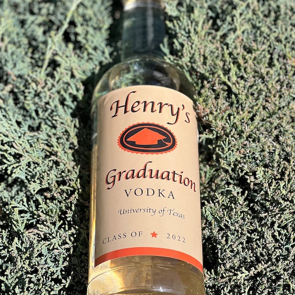 Graduation Gift, Graduation vodka Label, Funny Graduation Gift, Custom Titos label, Graduation, Gift for Her, Gift for Him, Class of 2024