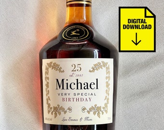 Hennessy Label Printable - Etsy Canada