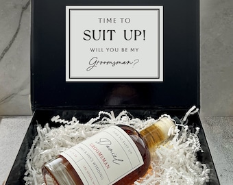 Personalized Groomsman Proposal Box label, custom whiskey label, best man gift, Man of Honor gift, Usher gift, custom liquor label