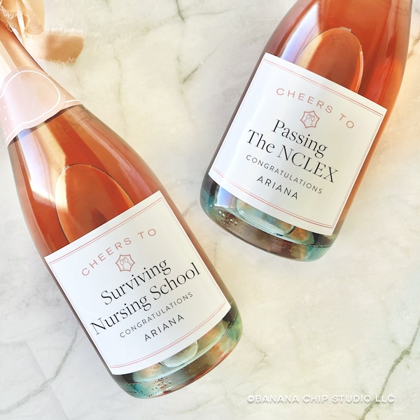 Nurse Graduation Wine Label Gift: Nursing Milestone Label