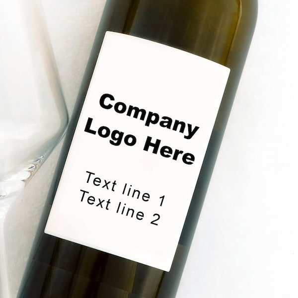 Your Company Logo Here Wine Labels, Personalized gifts, Funny Wine Labels, Corporate Gift, Company Logo, funny gift for company