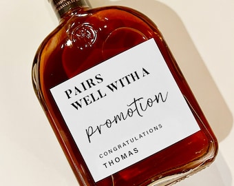 Promotion Gift Label: Custom Whiskey/Wine Label, New Job Congrats