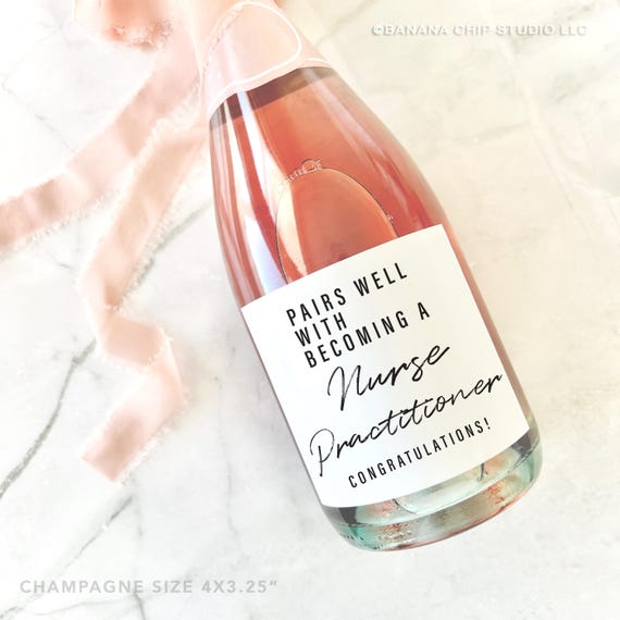 Nurse Practitioner Wine Label, Thank You Gift