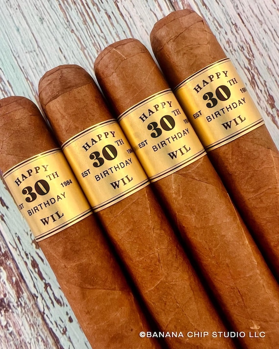 Custom Birthday Cigar Wraps, Personalized Cigar Band