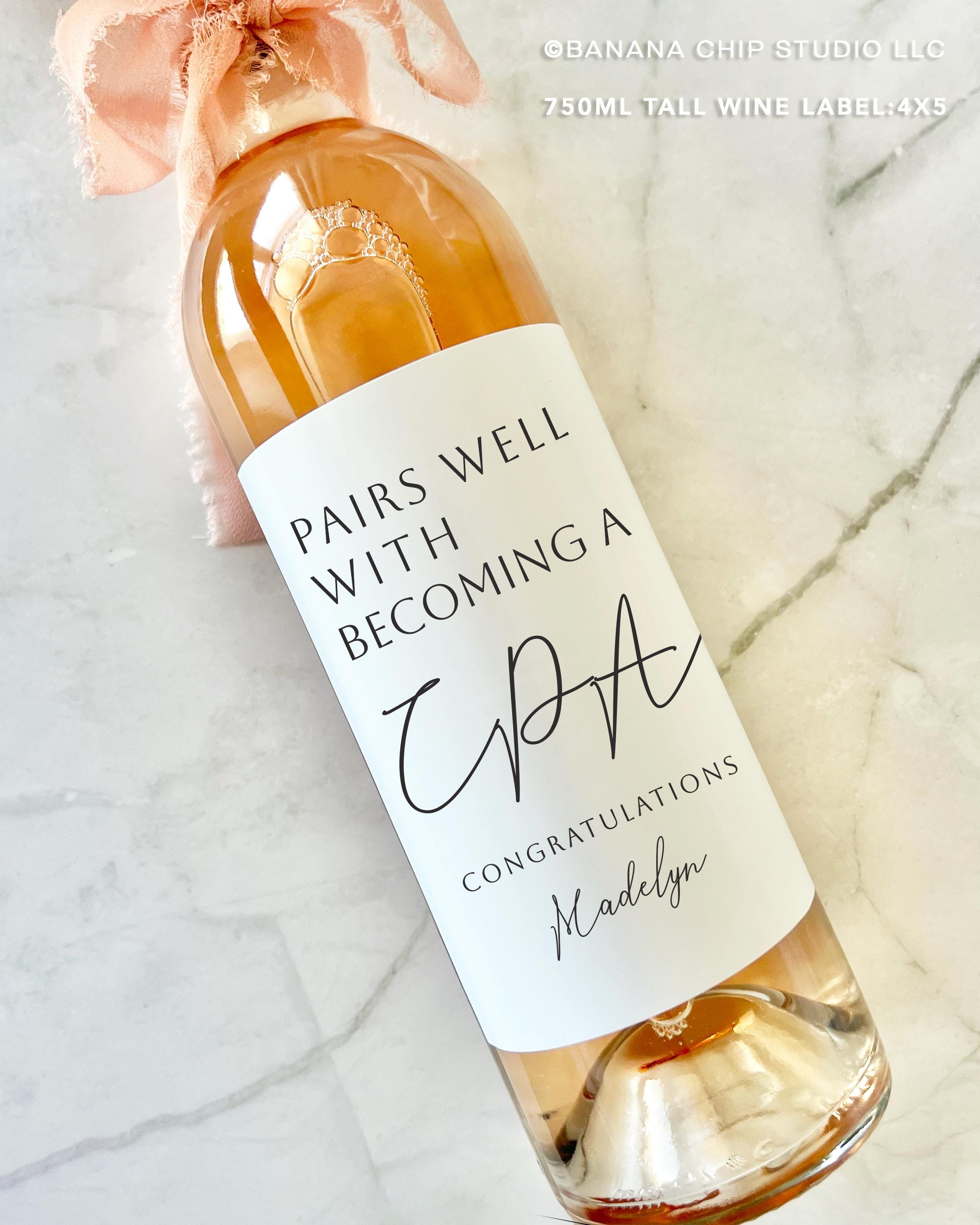 Cpa Label Pairs Well With Becoming a Cpa, Custom Accountant Wine Label - Etsy