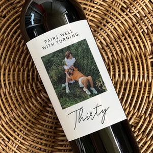 30th birthday, Thirty Birthday wine label - Happy Birthday Wine Labels - Birthday gift - Funny wine labels - 30th gift, gift for friend