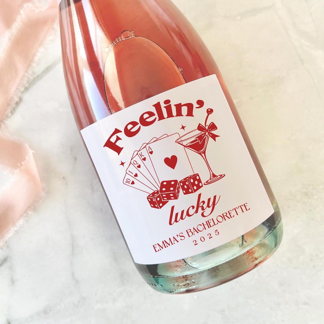Spent Shot Labels Vegas Bachelorette Mini Shot Labels: Feeling Lucky Martini Party - Etsy
