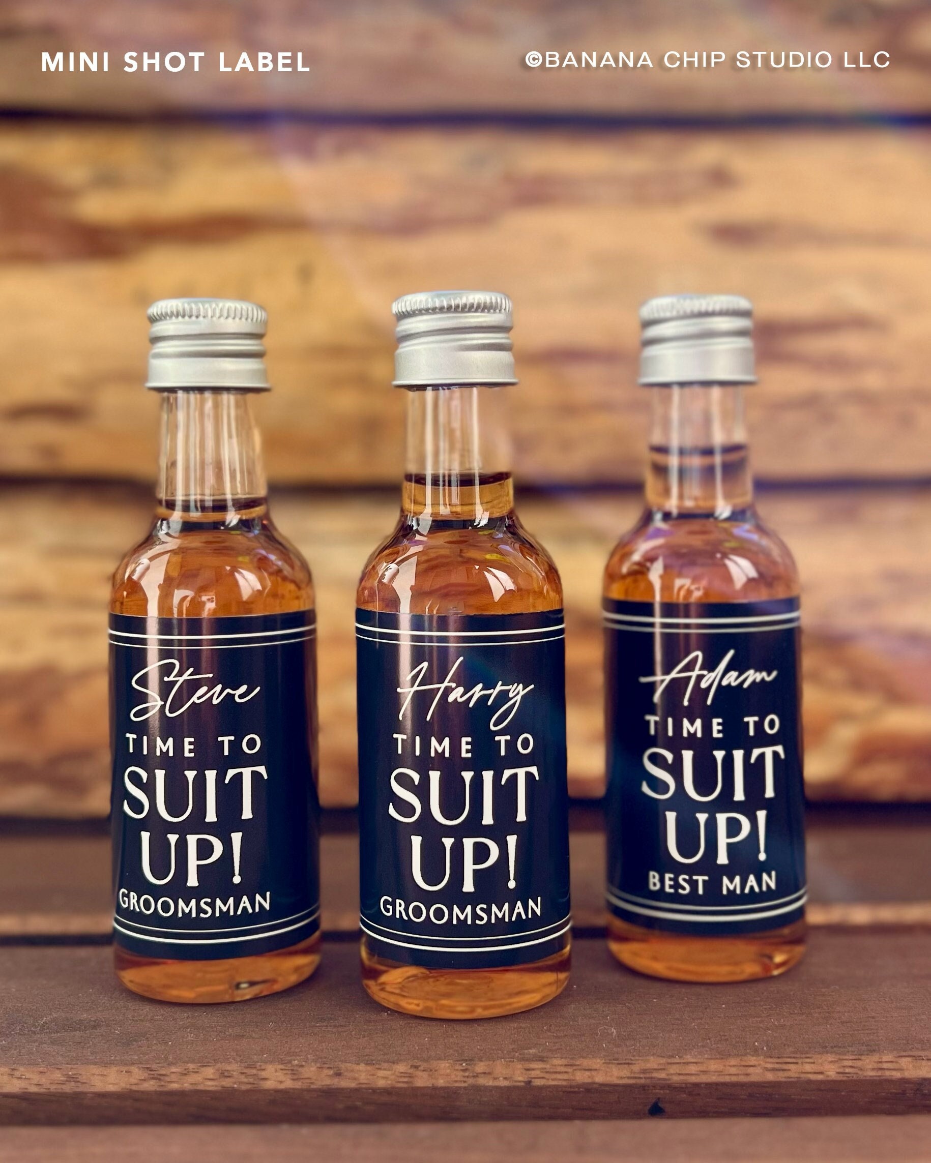 Groomsmen proposal Gift, Custom Groomsman mini shot whiskey label, Best man gift, Man of Honor proposal gift, Usher Proposal gift, Whiskey