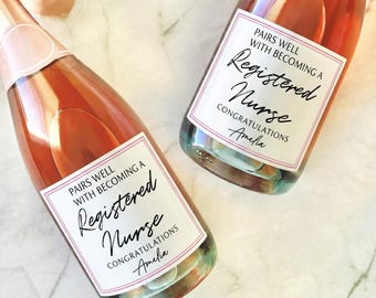 Registered Nurse Graduation Wine Label: Nurse Gift