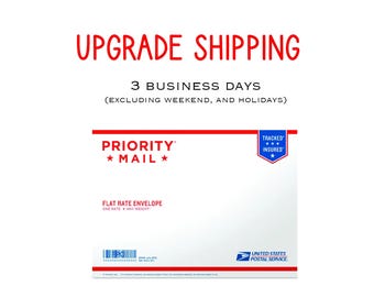 additional fee Priority Mail shipping fee for 3 business days
