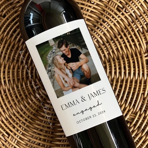 Custom Engagement Wine Label - Custom Wine Label - Engagement wine label - Wedding Gift - Engagement Gifts - anniversary Gifts