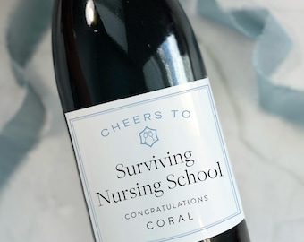 Nurse Wine Label Gift: Nursing Graduation, Milestone Present