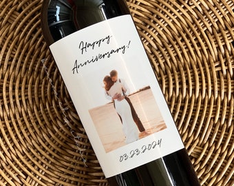 Custom Anniversary Wine Label - Custom Wine Label - Anniversary gift for Husband - Wedding Gift - Engagement Gifts for Her - Wedding Gift