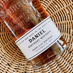 Custom Bourbon Whiskey Labels, Bourbon Whiskey Gifts, Birthday whisky label, Best Man whiskey label, Wedding Whiskey